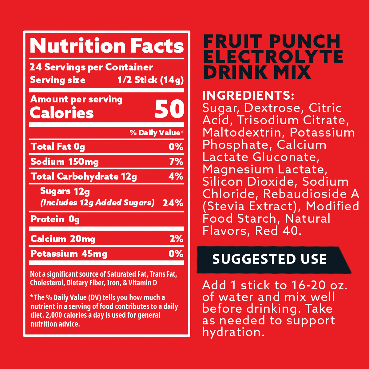 Fruit Punch Powder Stick Pack