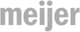Meijer logo in gray on a white background