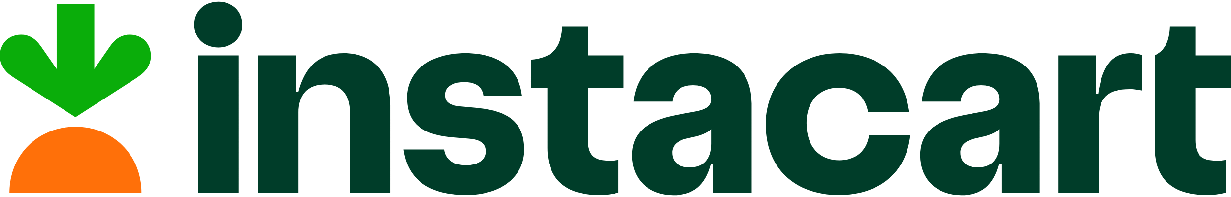 Instacart logo with green text and a small orange and green icon.
